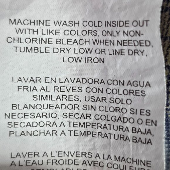 Mens Wrangler Western Yellow & Gray Plaid Shirt Long Sleeve Button Up Cowboy S - Picture 8 of 8